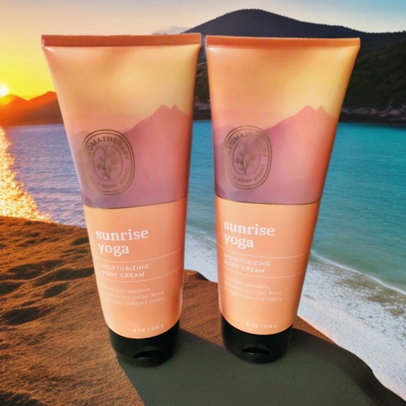 SUNRISE YOGA AROMATHERAPY 2-PIECE BODY CREAMS BY BATH AND BODY WORKS - Picture 1 of 1